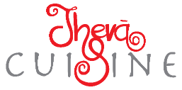 Elegant branding of Theva Cuisine restaurant in Theva Residency