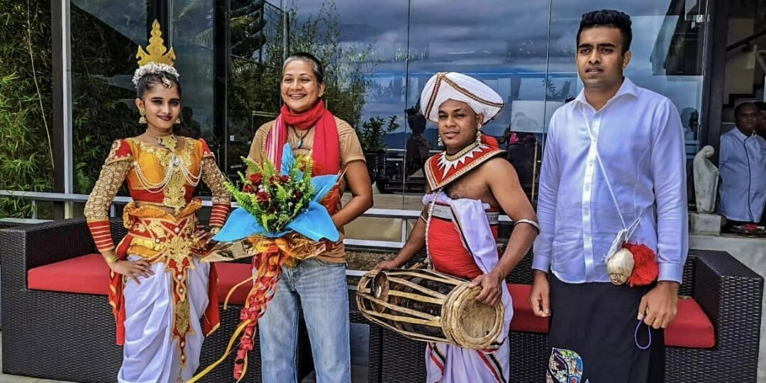 Authentic Kandyan welcoming team at Theva Residency Kandy