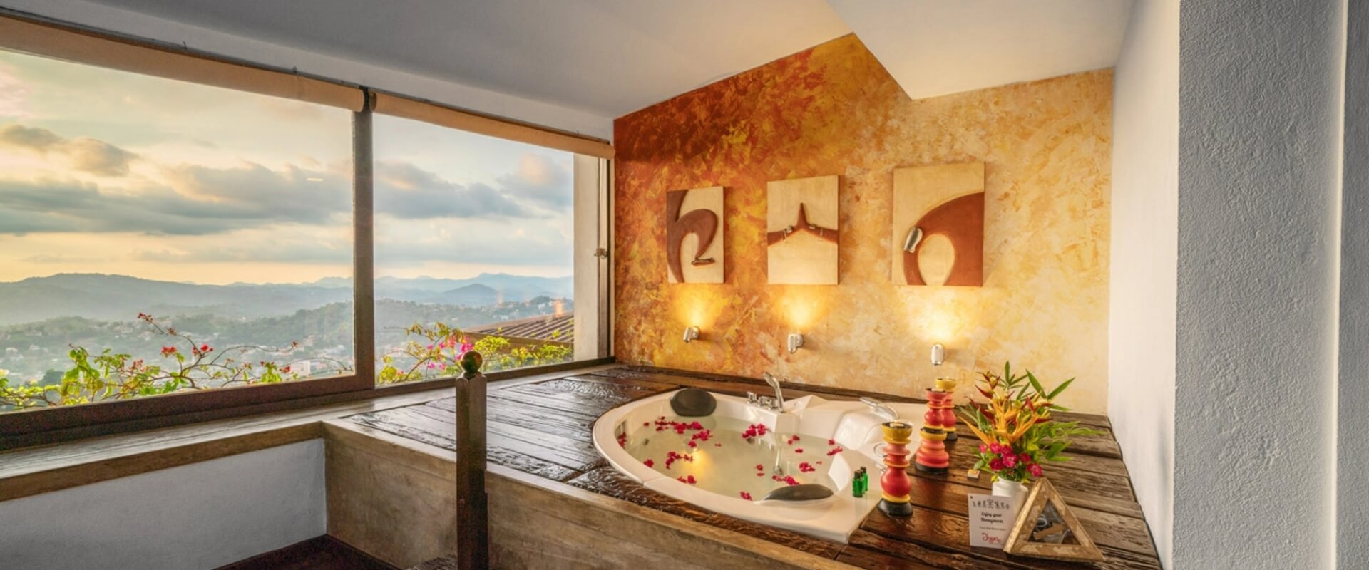 Relaxing jacuzzi with natural views at Theva Residency Kandy