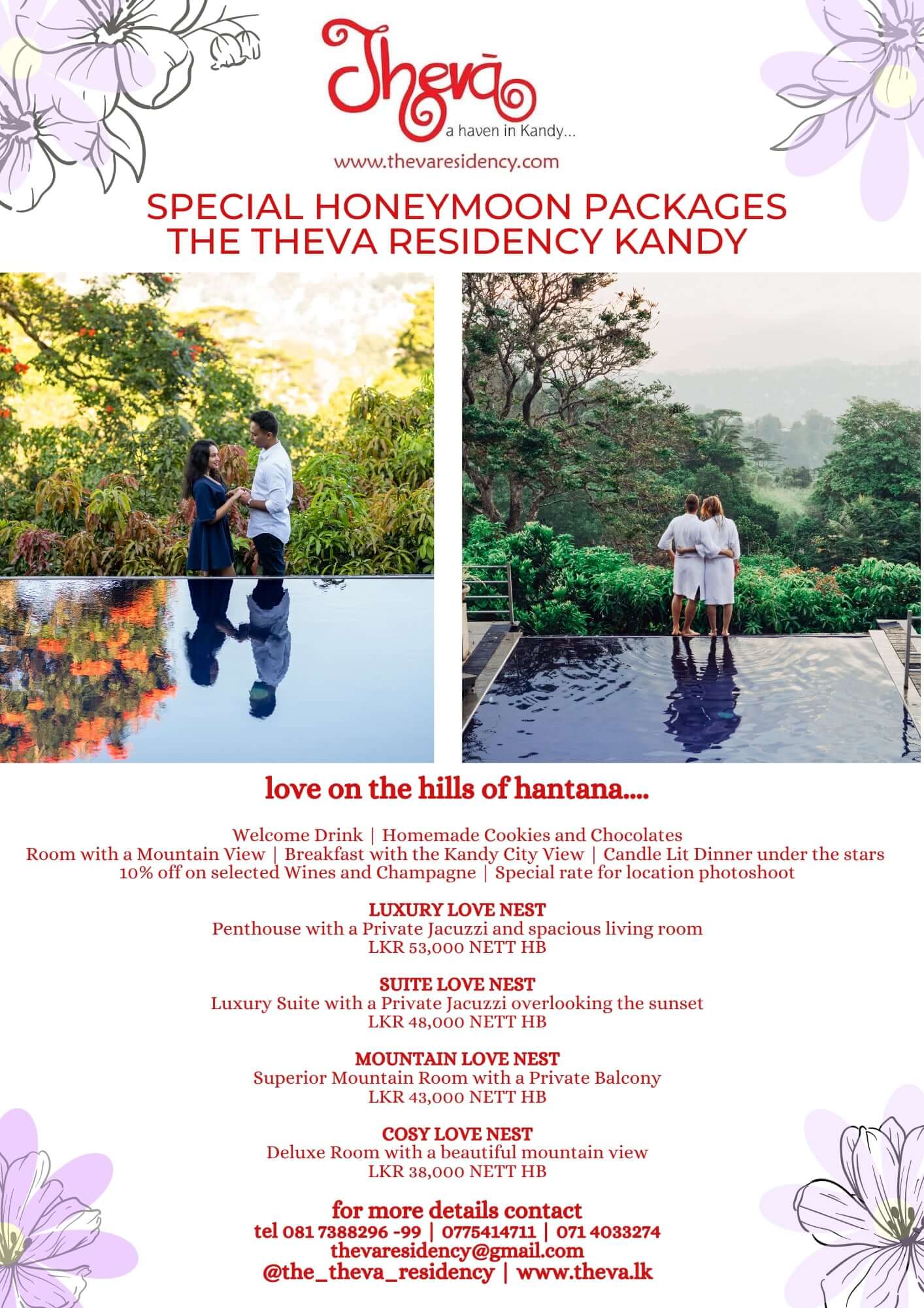 Celebrate love with special honeymoon package at Theva Residency