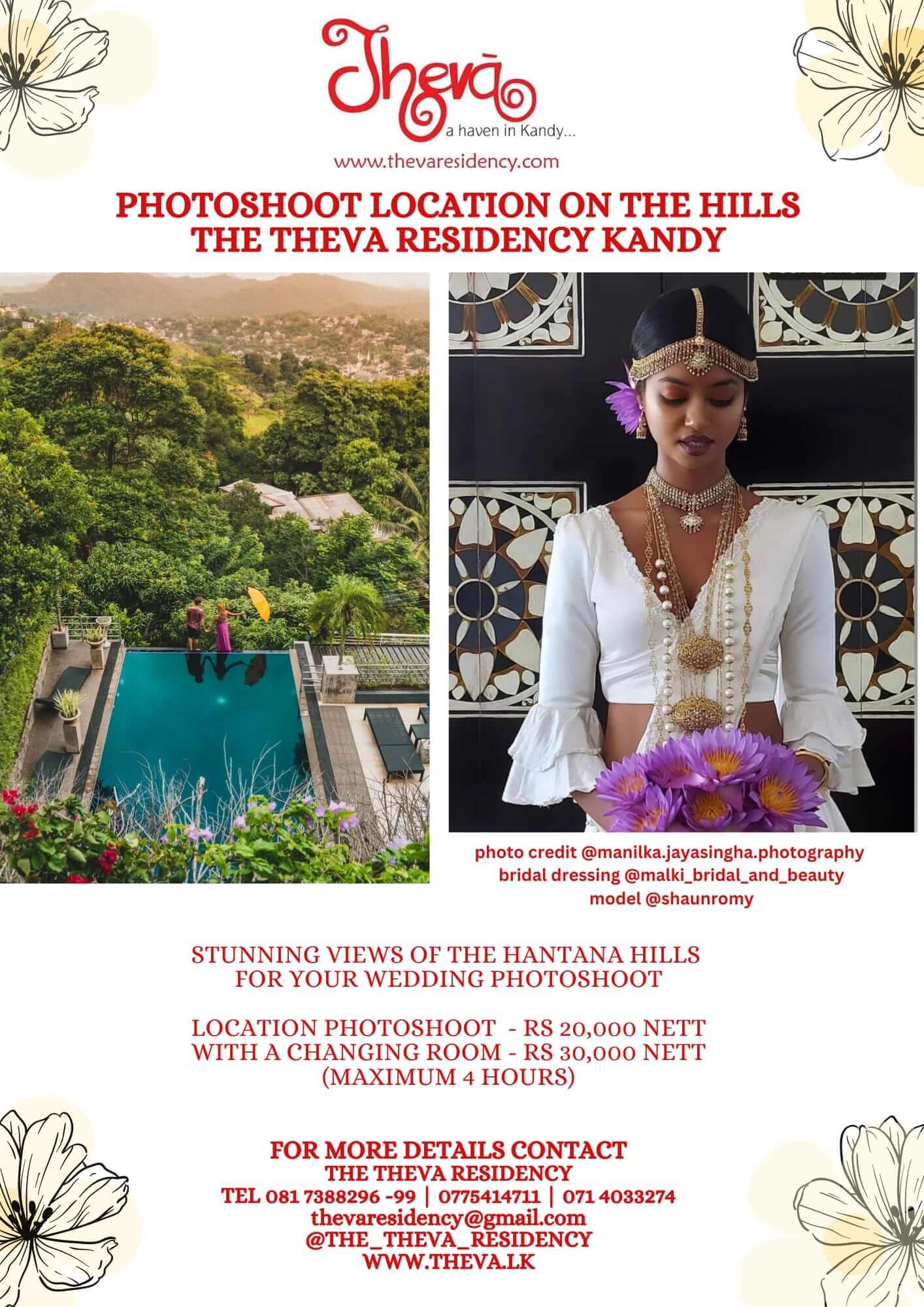 Wedding photoshoot at Theva Residency